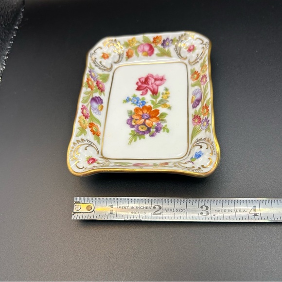 Vintage Schumann Arzberg Bavaria Floral Porcelain Germany Trinket Dish Ashtray - Picture 7 of 7